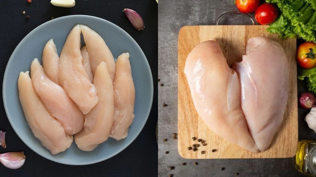 ความแตกต่างระหว่างสันในไก่กับอกไก่